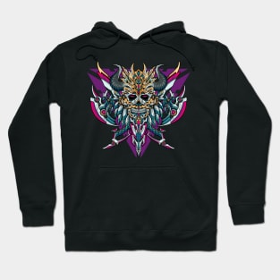 Great Skull Mecha Illustration Hoodie